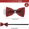 1Pc Polyester with Rhinestone Bow Ties for Bridegroom AJEW-SP0003-32C-2