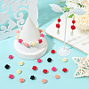 50Pcs 5 Colors Synthetic Coral Carved Beads CORA-SC0001-12-3