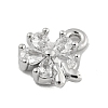 Brass Micro Pave Clear Cubic Zirconia Pendants LS-KK-U015-10P-2