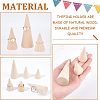 12Pcs 3 Style Wooden Ring Displays RDIS-NB0001-05-4