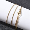 10Pcs 0.9MM 304 Stainless Steel Round Snake Chain Necklaces NJEW-G203-03G-2