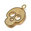 Brass Micro Pave Cubic Zirconia Pendants KK-U055-08G-02-2