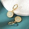 Brass Micro Pave Clear Cubic Zirconia Hoop Earrings EJEW-B121-03G-3