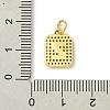 Rack Plating Brass Micro Pave Clear Cubic Zirconia Charms KK-G501-01Z-G-3