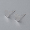 304 Stainless Steel Stud Earring Findings STAS-H436-24S-8mm-1