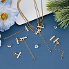 4 Sets Brass Micro Pave Cubic Zirconia Chain Extender KK-HY0003-15-5