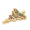 Rack Plating Brass Pave Cubic Zirconia Pendants X-KK-R150-08G-01-3