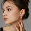 32Pcs 2 Styles Spray Paint Alloy Stud Earring Findings FIND-BBC0005-27-6
