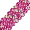 Baking Paint Electroplate Transparent Glass Beads Strands EGLA-Q136-04A-05-1