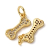 Brass Micro Pave Cubic Zirconia Pendants KK-P308-59G-2