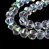 Transparent Electroplate Glass Beads Strands X-GLAA-Q099-C01-14-1-4