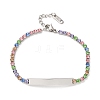 304 Stainless Steel Rhinestone Cup Chain Bracelets BJEW-G753-02P-01-4