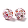 Valentine's Day Theme Printed Wood Beads X-WOOD-G017-02B-2