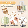 3 Rolls 3 Colors Nylon Satin Rattail Cords NWIR-TA0001-45C-3