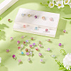 80Pcs 8 Colors Baking Paint Crackle Glass Pendants PALLOY-TAC0186-5