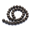 Snowflake Obsidian Gemstone Beads Strands GSR009-1-2