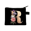 Initial Letter with Flower Cosmetic Bag PW-WG1F7F6-15-1