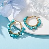 Natural Dyed Howlite Hoop Earring EJEW-JE05709-04-2