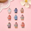 35Pcs 7 Styles Alloy Printed Pendants PALLOY-CJ0002-56-5