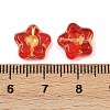 Electroplate and Golden Metal Enlaced Glass Beads EGLA-T029-02C-3