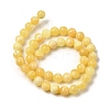 Natural Yellow Jade Beadd Strands G-A274-A01-8mm-3