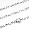 304 Stainless Steel Box Chain Necklaces STAS-G083-53P-1