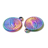 Ion Plating(IP) 304 Stainless Steel Pendants STAS-L020-006RC-2