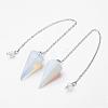 Natural & Synthetic Mixed Stone Hexagonal Pointed Dowsing Pendulums G-D847-M-2