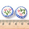 Flower Theme Handmade Porcelain Beads LAMP-D303-06C-02-4