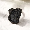 Natural Smoky Quartz Irregular Nugget Open Cuff Rings G-A278-03AB-03-2
