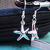 Star Brass Dangle Earrings EJEW-BB11913-2
