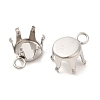 304 Stainless Steel Charms Rhinestone Claw Settings STAS-U025-02B-P-2