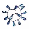 AB Color Plated Dyed Natural Freshwater Shell Beads Strands SHEL-T020-55C-2