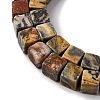 Natural Map Stone Beads Strands G-T139-8x8-45B-4
