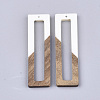 Resin & Walnut Wood Big Pendants RESI-S358-97G-2