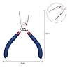 Set of 3 Jewelry Making Supplies Craft DIY Pliers Tool Set Flat Nosed Round Nosed Wire Cutter Pliers Blue TOOL-YW0001-07-5