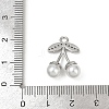 Brass Micro Pave Clear Cubic Zirconia Pendants KK-M322-51P-3