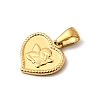 Hand Polished 304 Stainless Steel Charms STAS-B094-15G-2