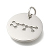Anti-Tarnish 304 Stainless Steel Pendants STAS-M074-02J-P-2