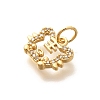 Rack Plating Brass Micro Pave Cubic Zirconia Pendants KK-H508-28G-07-2