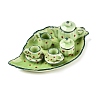 Porcelain Tea Set Decorations SJEW-R008-2