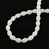 Faceted Rice Imitation Jade Glass Beads Strands X-GLAA-Q046-02C-2