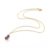 Natural Amethyst Pendant Necklace & Dangle Earrings Jewelry Sets SJEW-JS01060-03-2