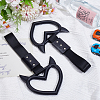 2Pcs ABS Plastic Devil Heart Rear Bumper Warning Handle Ring HJEW-SP0001-51D-4
