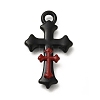 Red and Black Double Screen Alloy Pendants FIND-Z067-01B-11-1