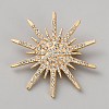 Alloy Rhinestone Lapel Pins for Clothes JEWB-WH0056-005G-1