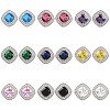 Cubic Zirconia Rhombus Stud Earrings EJEW-I304-15P-1