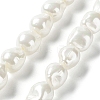 Electroplated Glass Imitation Pearl Beads Strands BSHE-G035-01B-05-1-1