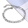 Stainless Steel Figaro Chain Braclets PW-WG142A4-02-1