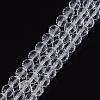 Transparent Glass Bead Strands GLAA-R095-6mm-15-1